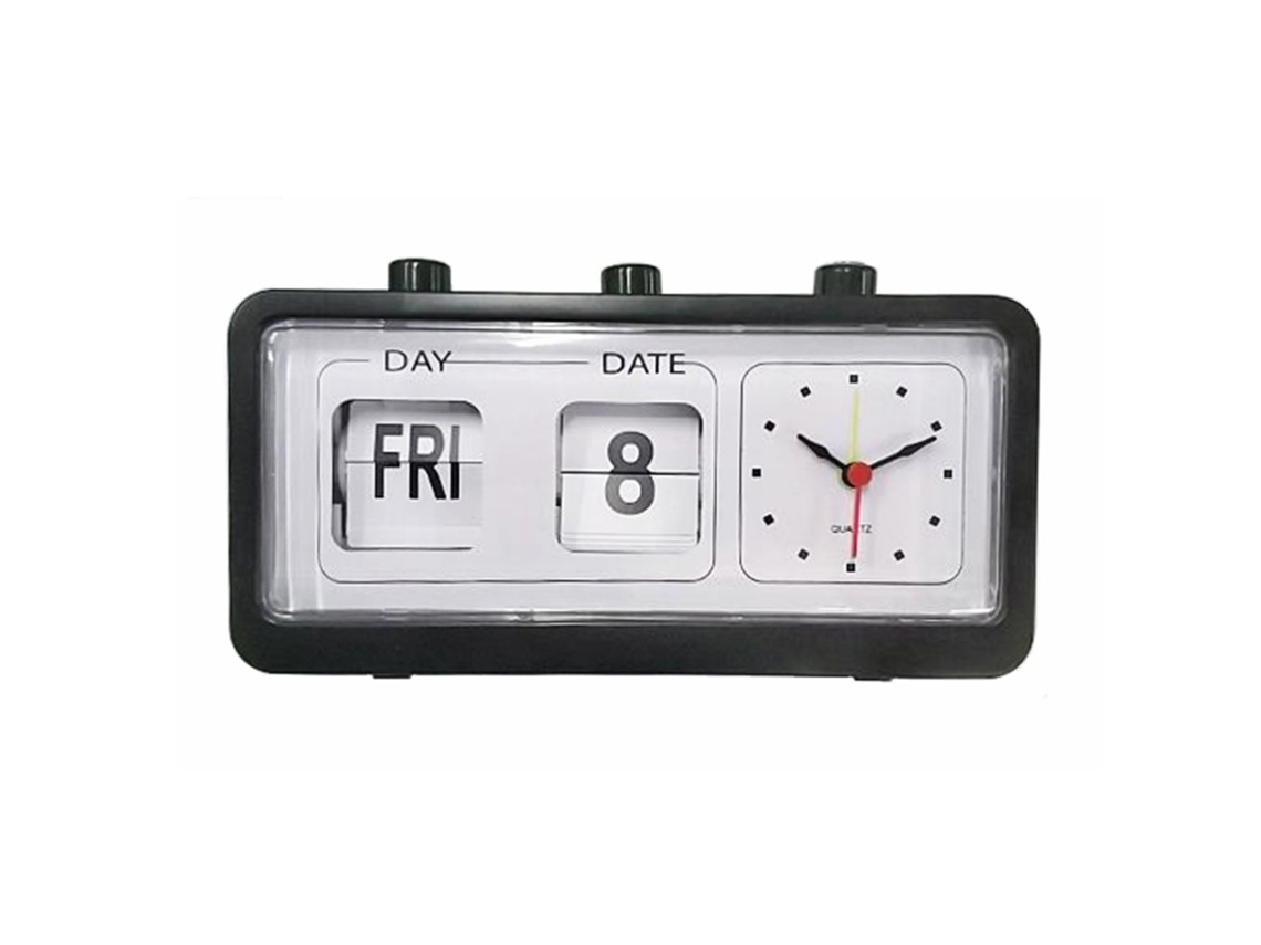Relógio De Mesa Com Alarme E Calendário Salto Manual