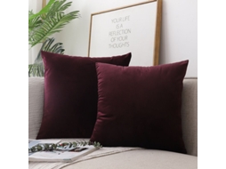 2026 funda de Almohada de Terciopelo Bicolor, Suave e Luxuosa, Cor Sólida, 18x18 Polegadas/45x45 Cm Begônia Roxa
