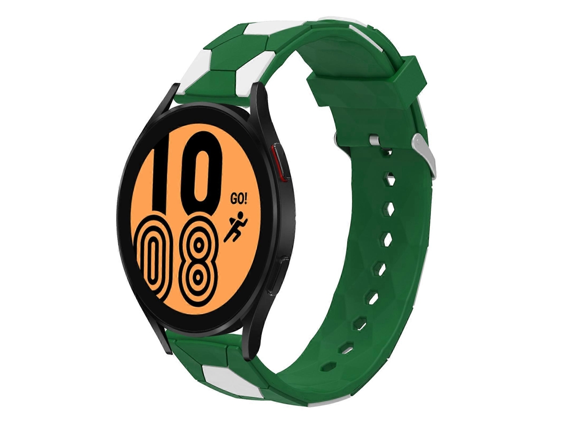 Pulseira De Silicone Com Conector Metálico Estilo Futebol Americano De 20 Mm Para Samsung Galaxy Watch 4/4 Classic.
