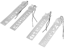 Conjunto De Marcadores Páginas Com Desenhos Animados, Régua Para Diário, Marcadores De Páginas Metal, Conjunto De Réguas