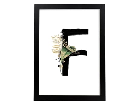 Póster NACNIC F. Black Jungle Style com Imagens Do Alfabeto