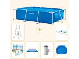 Intex Piscina Com Estrutura Retangular - 300x200x75 Cm - 7-peças S20841