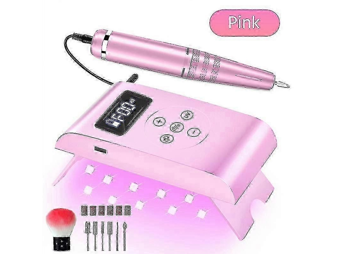 2025 3 em 1 Secador de Unhas e Broca Profissional 35000rpm Manicure Pedicure com 6 Bandas Lixa Multifuncion Al Uv Led Lâmpada GOKOCO
