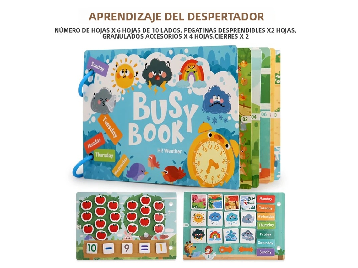 (estilo 6) Livro De Atividades Para Bebês, Ideal Para Jogos Educativos Na Primeira Infância, Um Livro Silencioso Com Adesivos.
