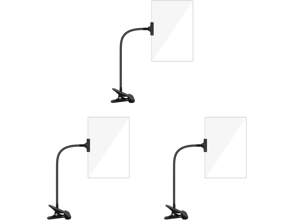 Lupa de Aumento 5x de 3 Peças com Clipe, Haste Flexível Ajustável de 6x3,5 Polegadas com Grampo. SFUSHOS