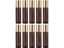 Frascos Roll-on De Vidro De 10ml, Pacote Com 10 Unidades, Diversos Estilos, Portáteis E Práticos Para Óleos.