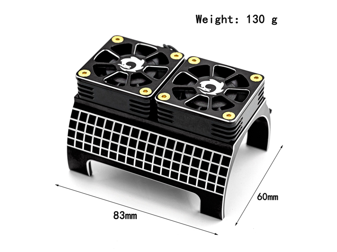 Dissipador De Calor Com Duas Ventoinhas Para Carro De Controle Remoto Big X 8s Kraton 1717 4985 Motor Sr-22