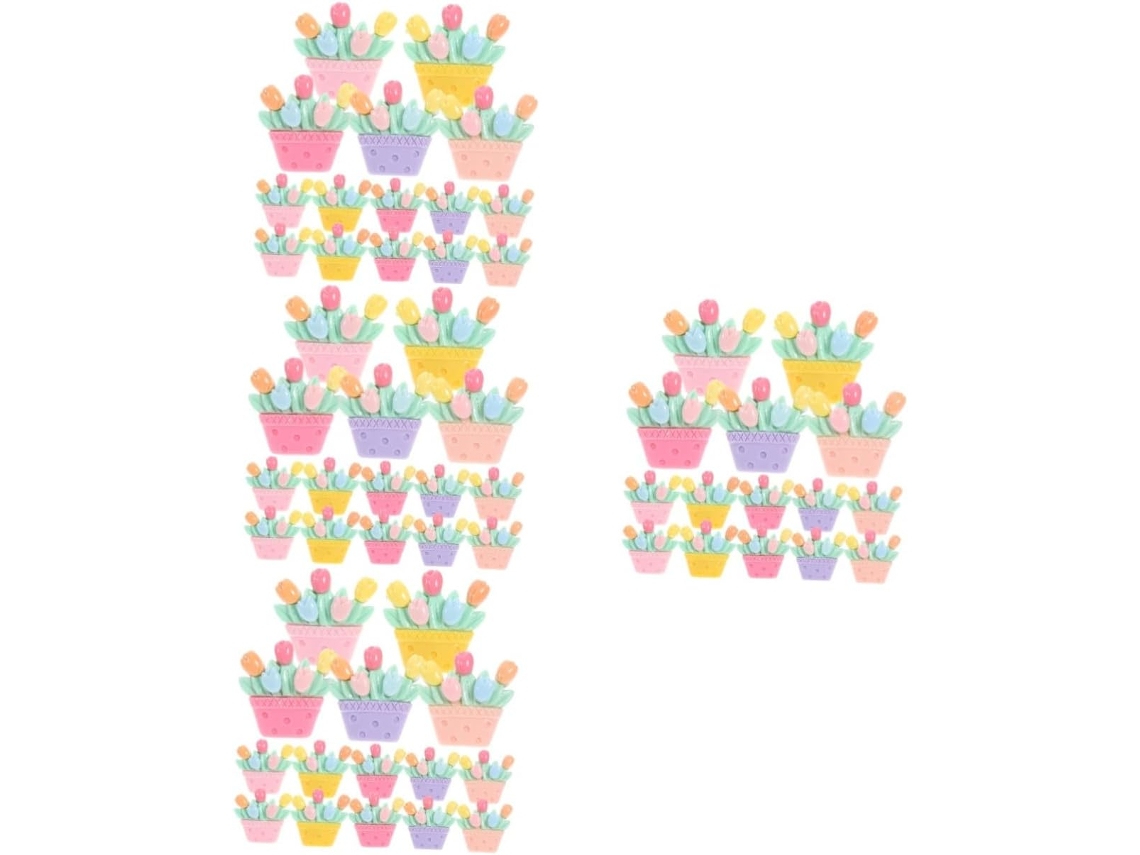 80 Peças De Pregos Decorativos Cortiça Em Formato Flor, Encaixe