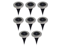8pcs Solar Ground Light, led Solar Disk Light Outdoor Waterproof Jardim Paisagem Iluminação