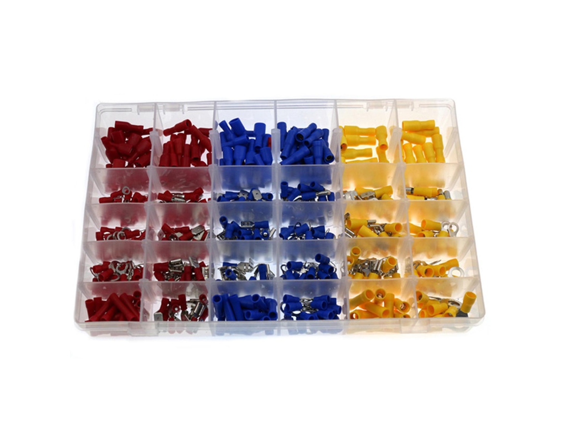 Terminal Prensado A Frio Em Forma De O Fio Conector Terminais Quadrados 480pcs