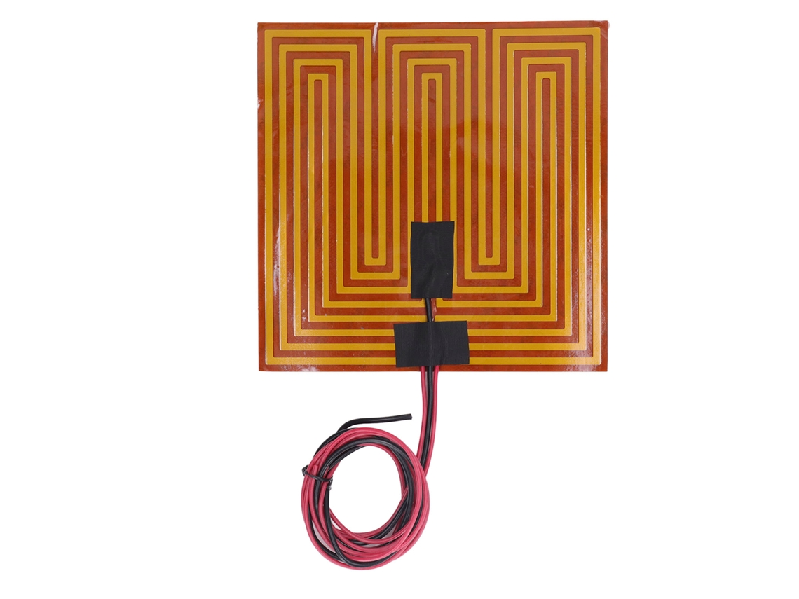 Placa Calefactora Flexível Pi Adesiva 150℃ 7.9x7.9in para Impressora 3D Dc12v