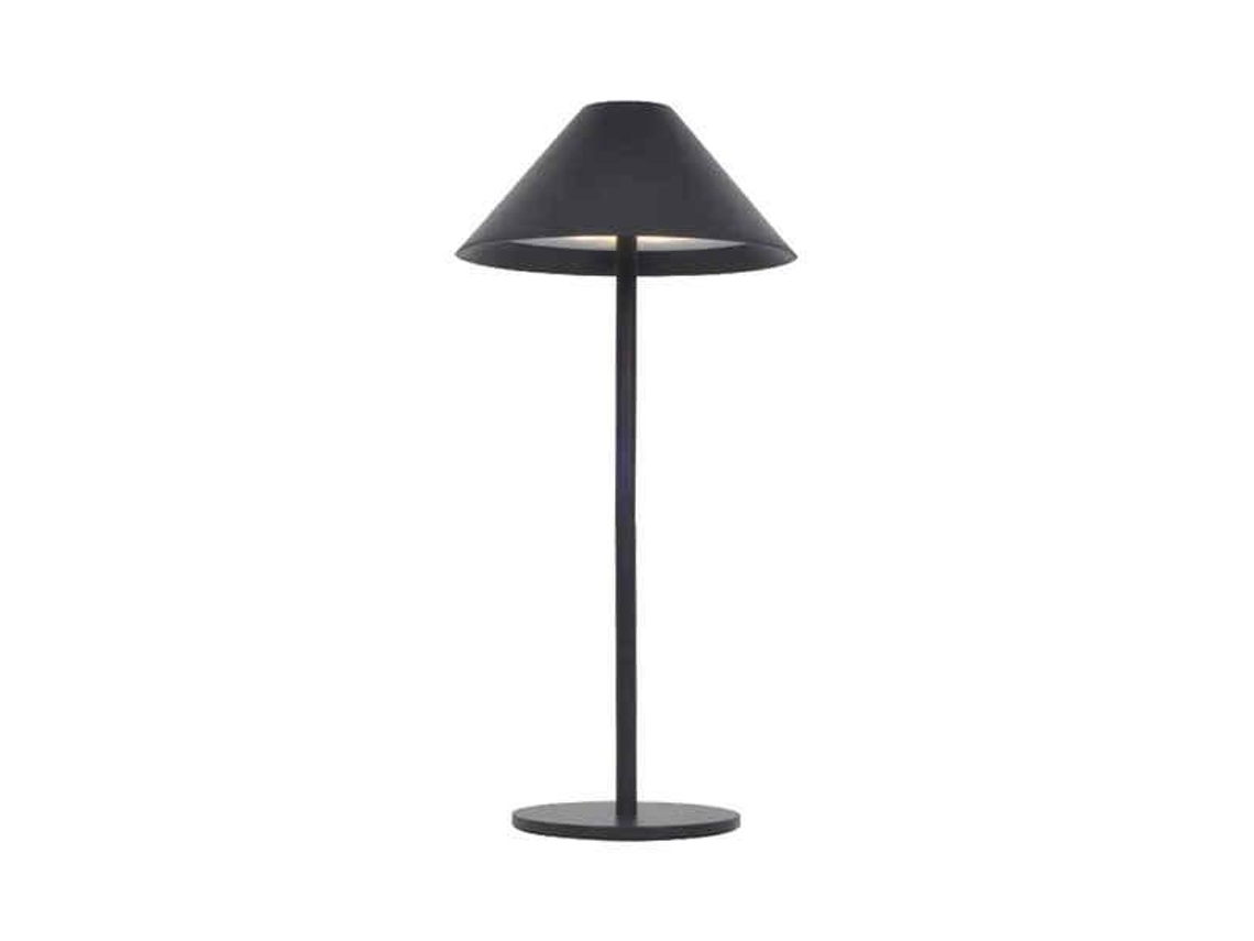 Candeeiro De Mesa Led Portátil Para Exterior Em Metal Com Bateria Usb Recarregável Kivuli Preto