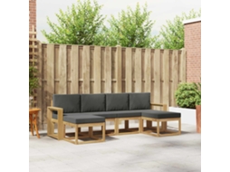 Vidaxl Conjunto De Sofás Para Exterior 6 Unid. Branco E Antracite
