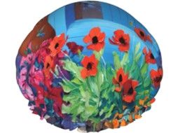 Touca De Banho Com Estampa Floral Para Jardim – Reutilizável, Dupla Camada, Item Essencial Para Viagens, Ideal Para