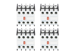 4 peças de cabeça de contato auxiliar AC F4 40 compatível com CJX2 CJX4 LC1 4 ligado 0 desligado S/MARCA