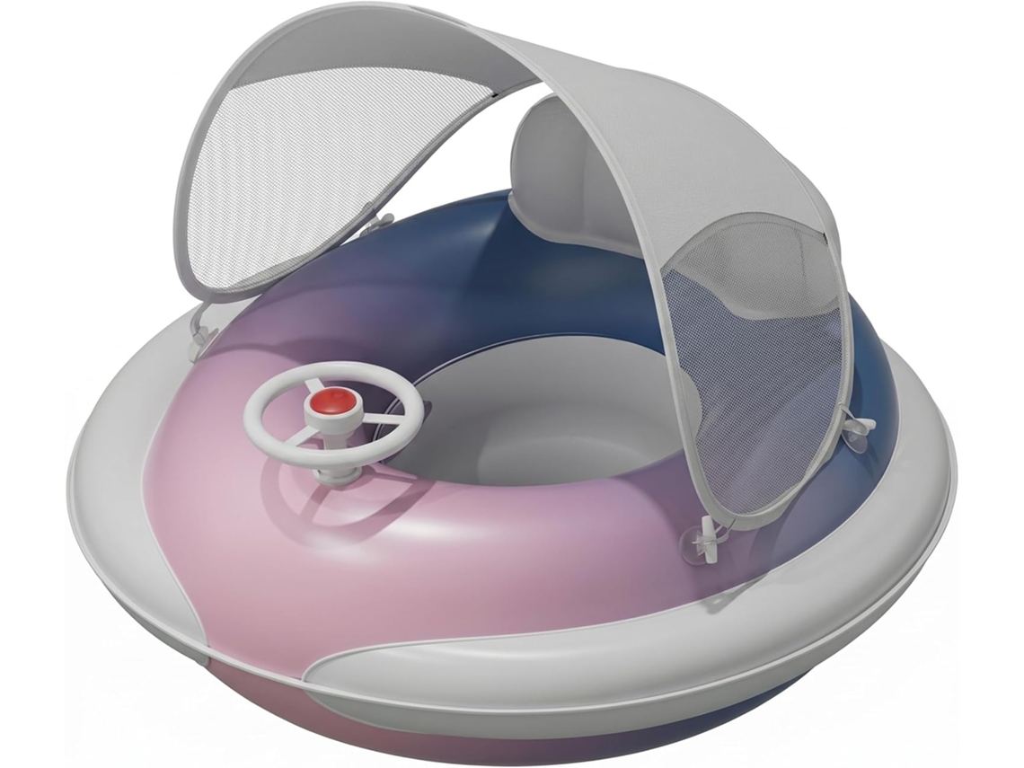 Boia Inflável Infantil Para Piscina, 66 Cm (26 Polegadas), Feita De Pvc, Com Cobertura