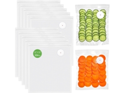 30-sacos Reutilizáveis Para Alimentos Com Selagem A Vácuo, Tamanho Grande 12x 33cm, Com Válvula De Ar, Livres De Bpa, À