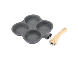 Panela antiaderente 4 furos para omelete e panquecas | S/MARCA