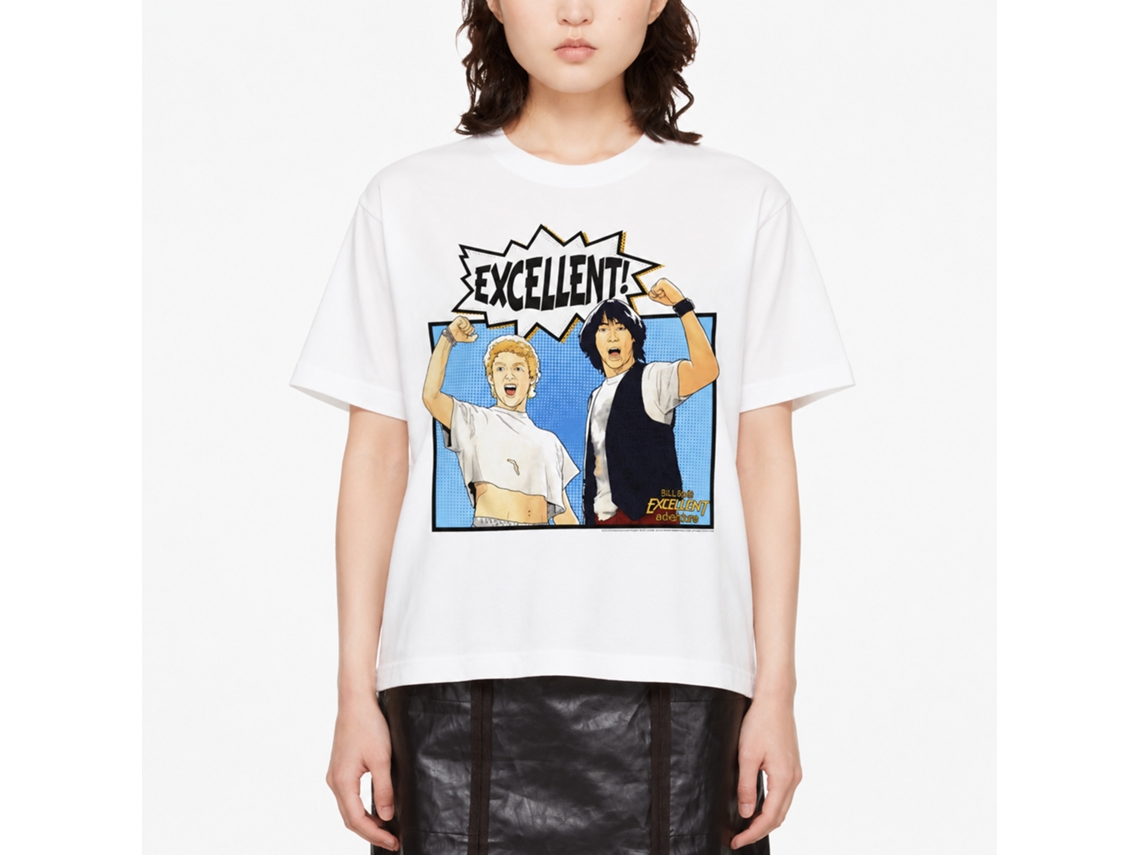 Rockinstone Bill And Ted Comic White Adult T-shirt Size:l