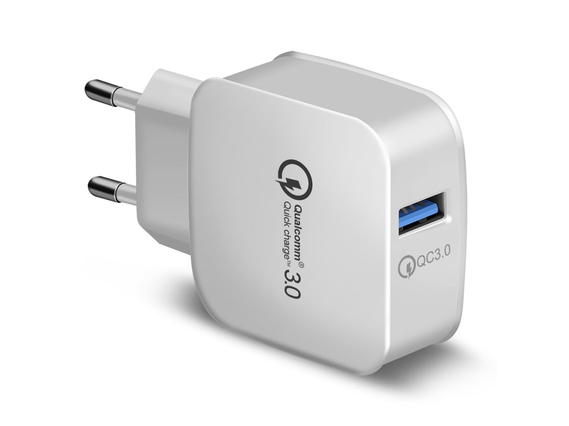 Carregador Rápido Usb 3.0 - Branco