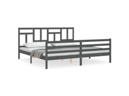 Bed Frame, Bed Frames Vidaxl Cinzeto Madeira (200 X 200 Cm)