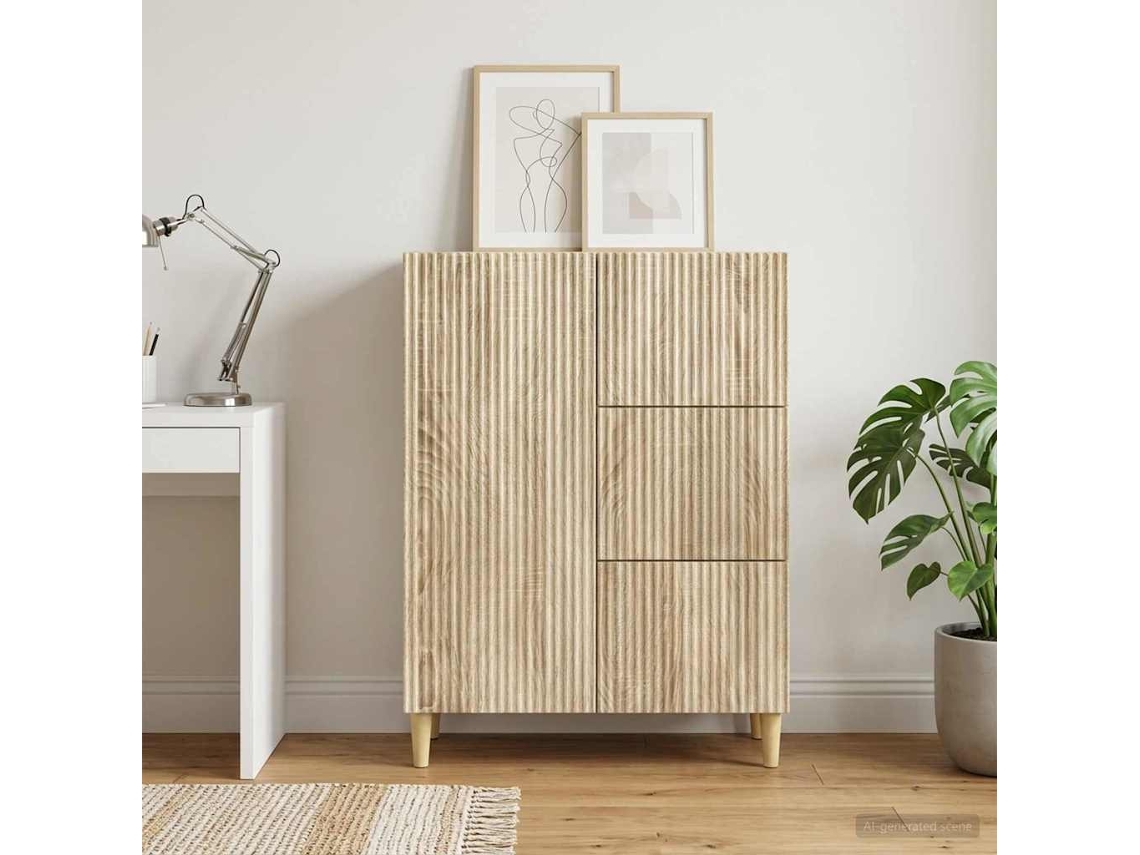 Vidaxl Buffet Carvalho Sonoma 66 X 34,5 X 90 Cm Derivados De Madeira