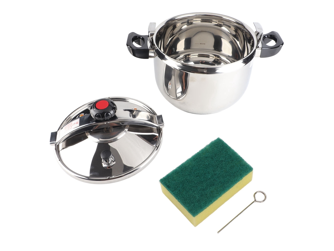 Frasco de pressão inox 15l, para cozinhar e envasar, compatível com gás e indução