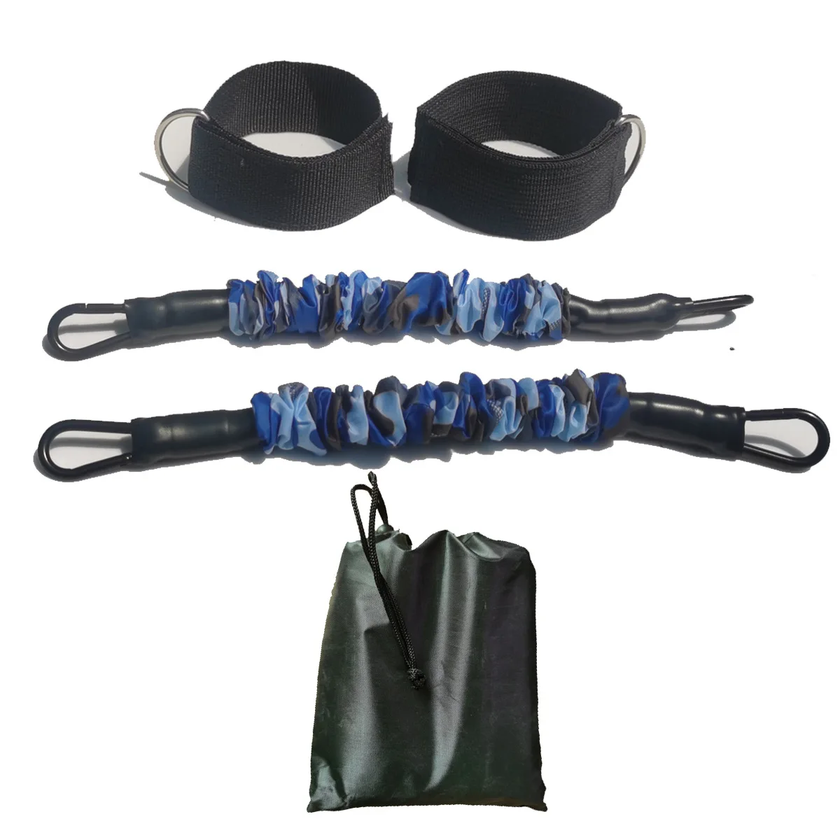 Faixa Elástica De Tornozelo Para Exercícios De Fitness E Ioga (azul-preta, 31,7 Kg)