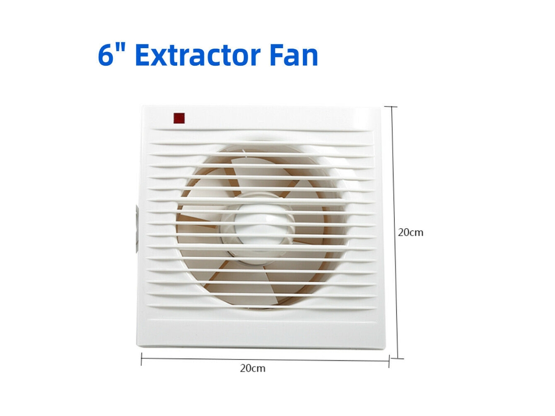 Exaustor De Ventilação Para Banheiro Cozinha Janela Parede 220v 6 Polegadas Com Plástico Abs Durável