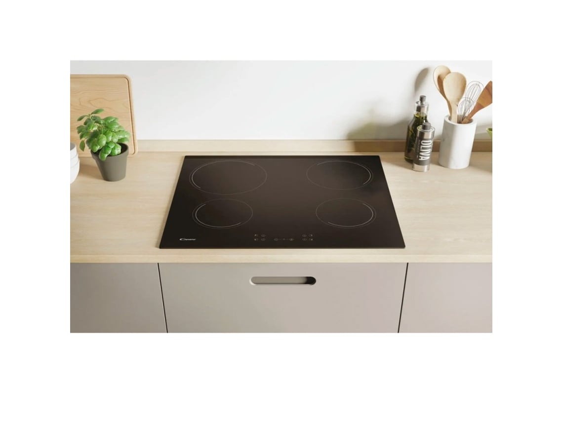 Placa de Vitrocer�mica CANDY CH64CCB-4U2 (El�trica - 62 cm - Preto)