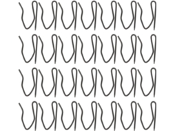 30 Ganchos Metálicos Para Cortina S 17 X 35 Mm, Cor Preta, 30 Peças, Presilhas Para Cortina Com Pont