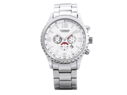 Reloj De Cuarzo Para Hombres Con Correa De Metal, Dial Redondo, Moda Actual