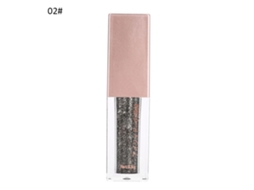 Sombra líquida cintilante, delineador em gel de longa duração, maquiagem para olhos, cosmético, 2 cores, preto cintilante