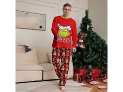 2026 pijamas de Natal para Família com Estampa Grinch Adulto Criança Bebê Conjunto Mxbc