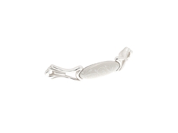 Puxador para Móveis HARDWAREXCHANGE em Zamac e Porcelana com 96mm de Distância Central (Venice Silver)