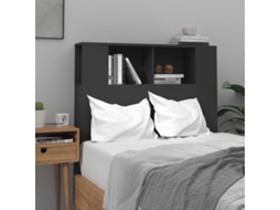 Vidaxl Armário De Cabeceira 100x18,5x102,5 Cm Preto