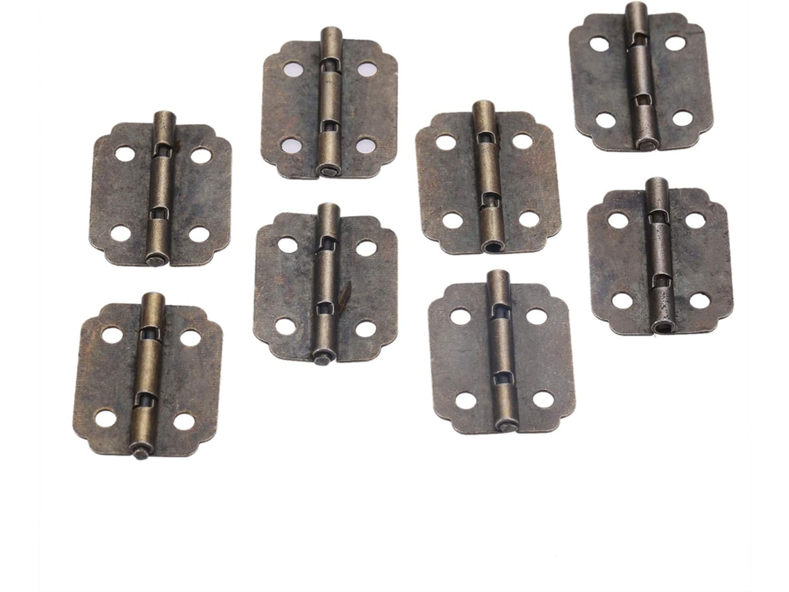 Dobradiças Antigas Decorativas em Bronze 22 17 Mm 4 10 P,
