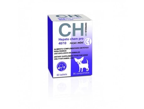 Hepato Chem Pro 40/10 para Perros de Razas Mini Con Insuficiencia Hepática 90 Comprimidos CHEMICAL IBÉRICA