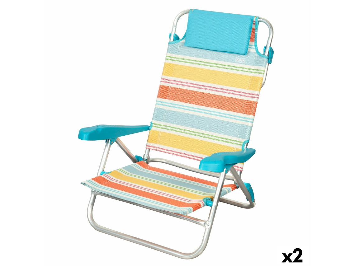 Cadeira De Praia Aktive Multicolor 48 X 90 X 60 Cm (2 Unidades)