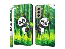 Capa De Celular Tpu Couro Pu Com Padrão De Pintura 3d Para Samsung Galaxy S22 5g