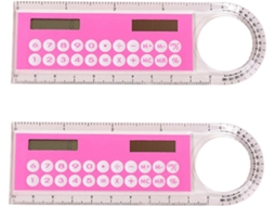 Conjunto De 2 Réguas Para Artigos De Papelaria Variados, Calculadora