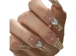 Conjunto de Kit de Manicure com Unhas Falsas Longas e Removíveis para Decoração. NEVEANCE