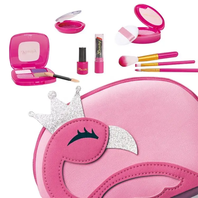 Nécessaire de Maquiagem Flamingo Rosa, Conjunto de Cosméticos Realista MDUG (rosa)
