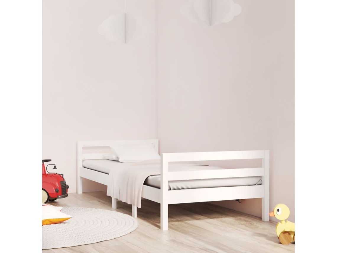 Bed Frame, Bed Frames Vidaxl Branco Madeira De Pinho (90 X 190 Cm)