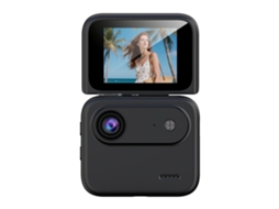 Câmara Ação 4k Ultra Hd Wifi Ecrã Rotativo Kit Vlog Exterior com Cartão 32gb Adaptador Leitor STELASPLEN
