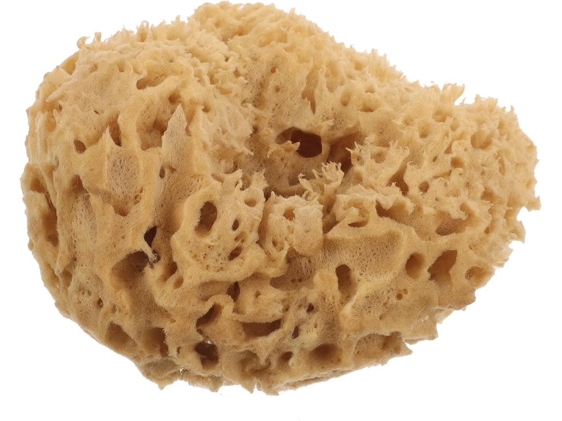 Esponja de banho bege natural, bola de espuma leve