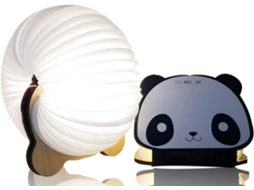Luminária De Mesa Cabeceira Tech Discount 15x8x4cm Led Panda Recarregável Usb Luz Quente Fria Regulável Decoração