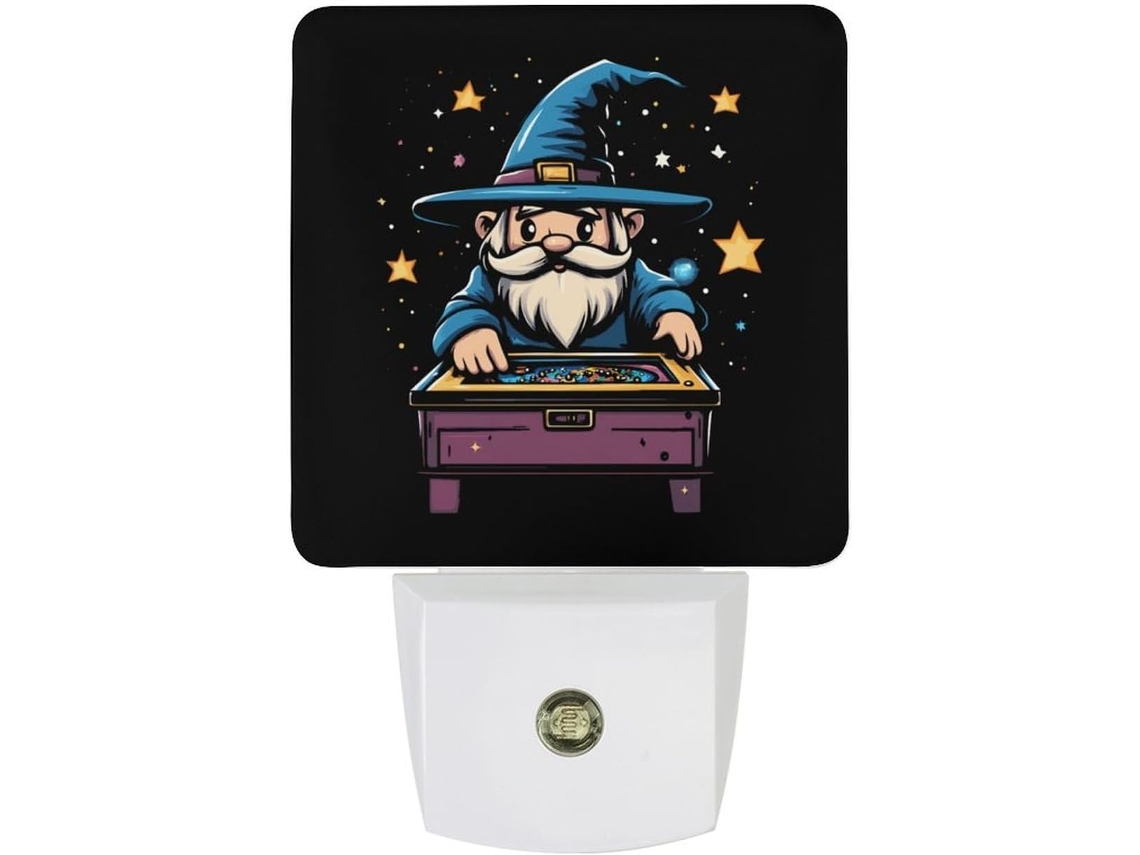 Luminária noturna LED Pinballs Wizard com sensor crepuscular