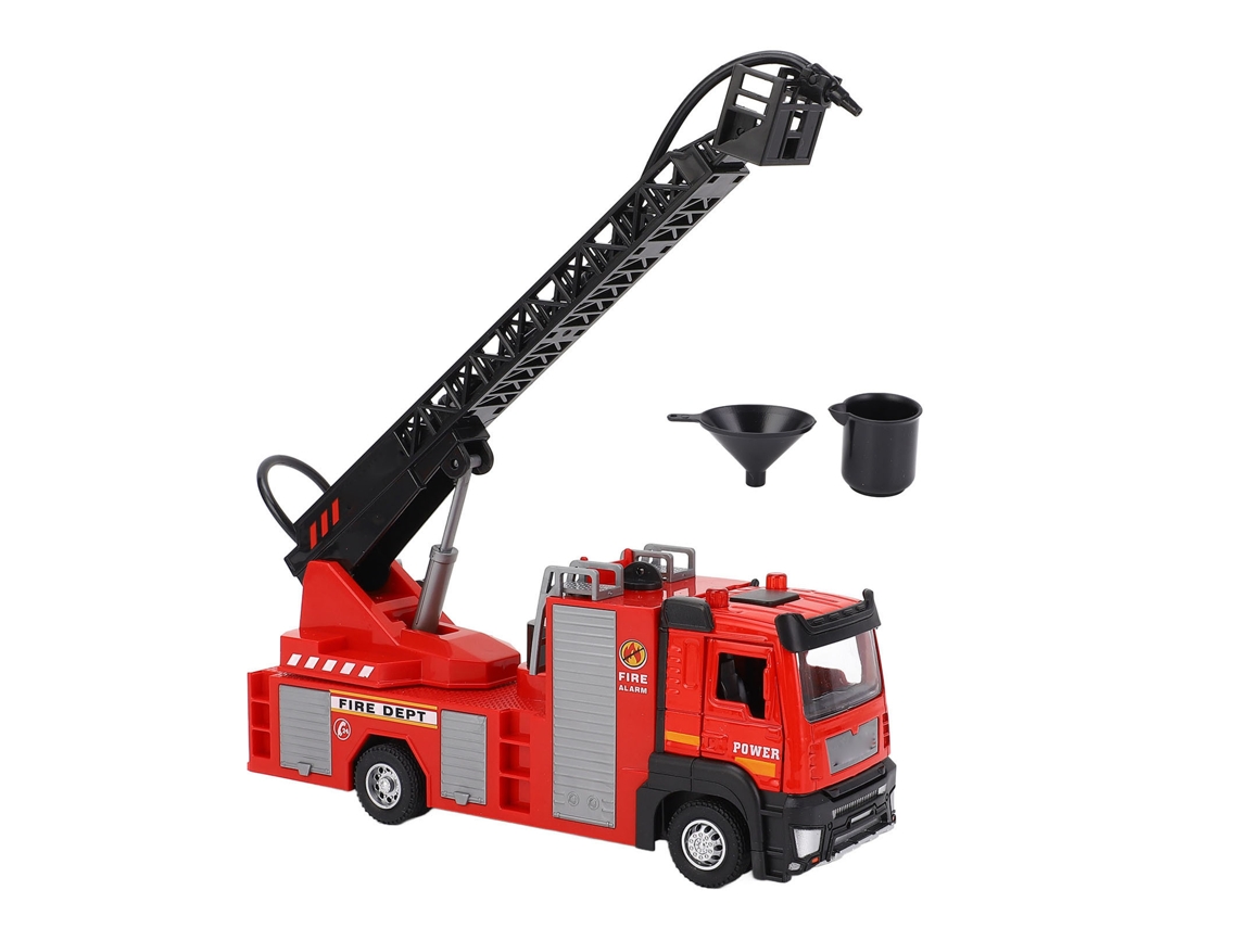 Mali brinquedo Caminhão de Bombeiros com Escada Luz Som e Pulverização de Água para Crianças