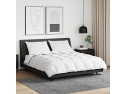 Vidaxl Edredom De Inverno Com Travesseiro 3 Unid. Branco Pena De Ganso
